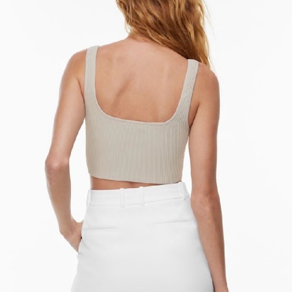 Babaton Sculpt Knit Squareneck Cropped Tank - Picture 2 of 7